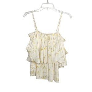 Bishop & Young cream floral sleeveless top large